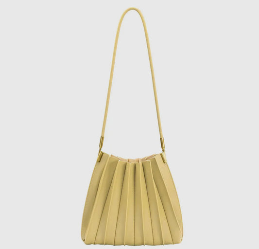 Carrie Pleated Shoulder Bag - Key Lime