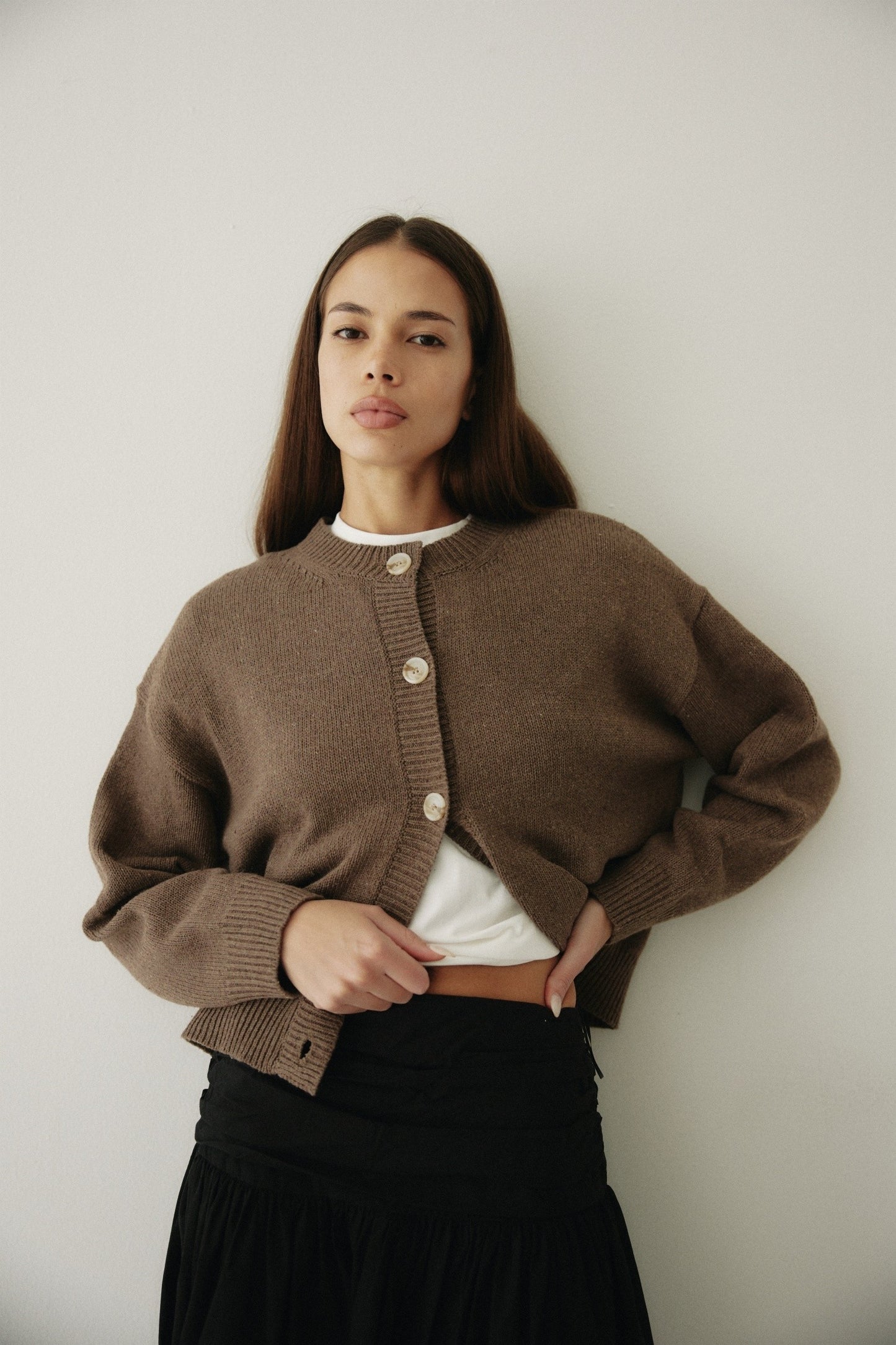 The Lucy Cardigan - Mocha