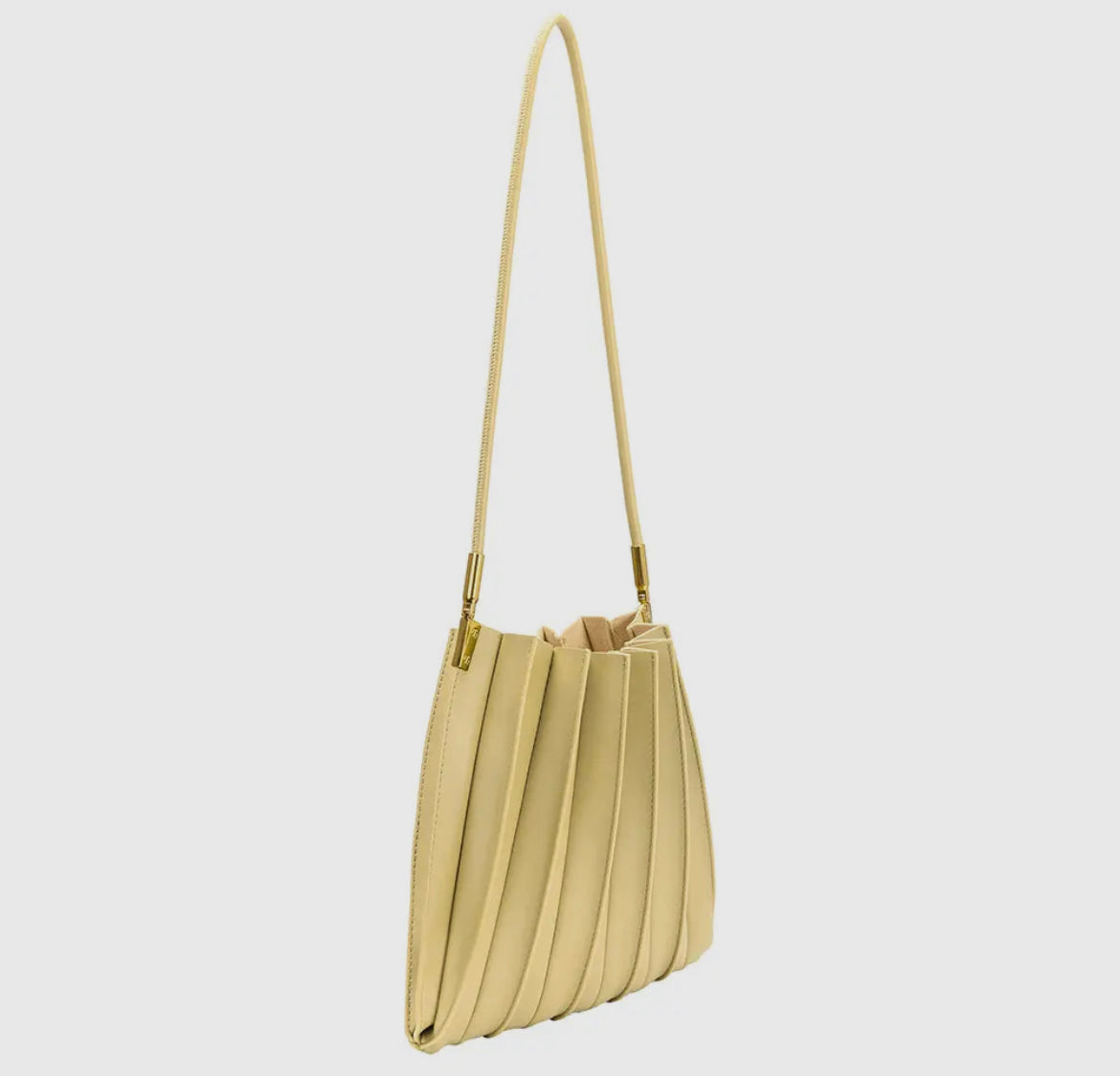 Carrie Pleated Shoulder Bag - Key Lime