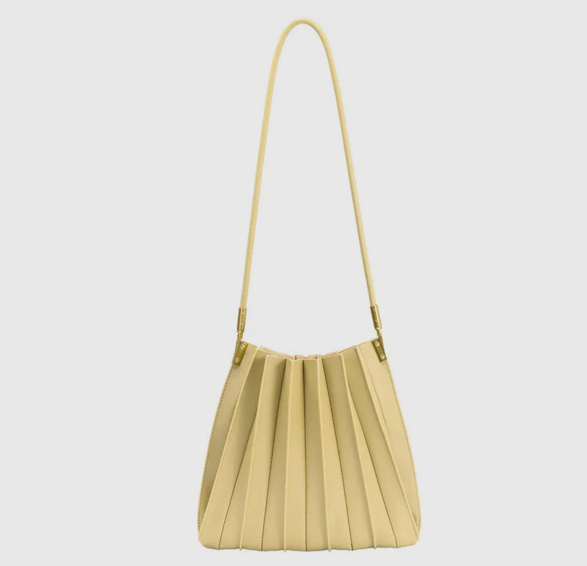 Carrie Pleated Shoulder Bag - Key Lime
