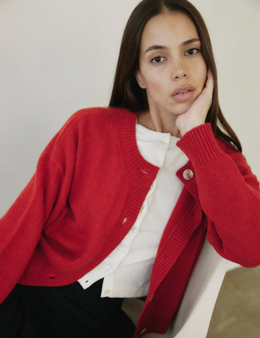 The Lucy Cardigan - Red