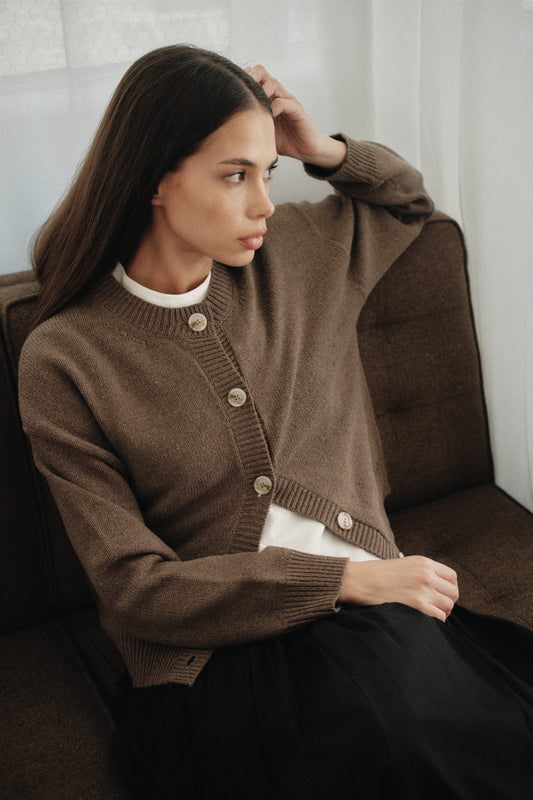 The Lucy Cardigan - Mocha