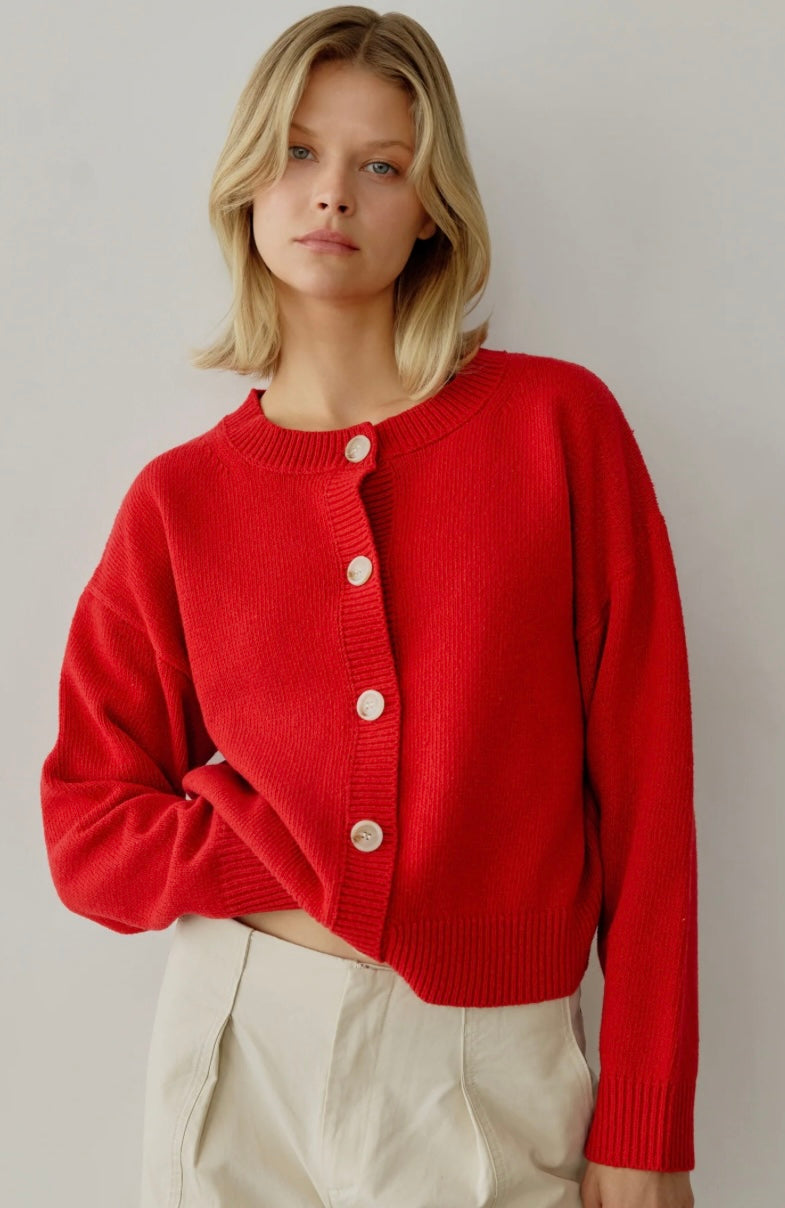 The Lucy Cardigan - Red