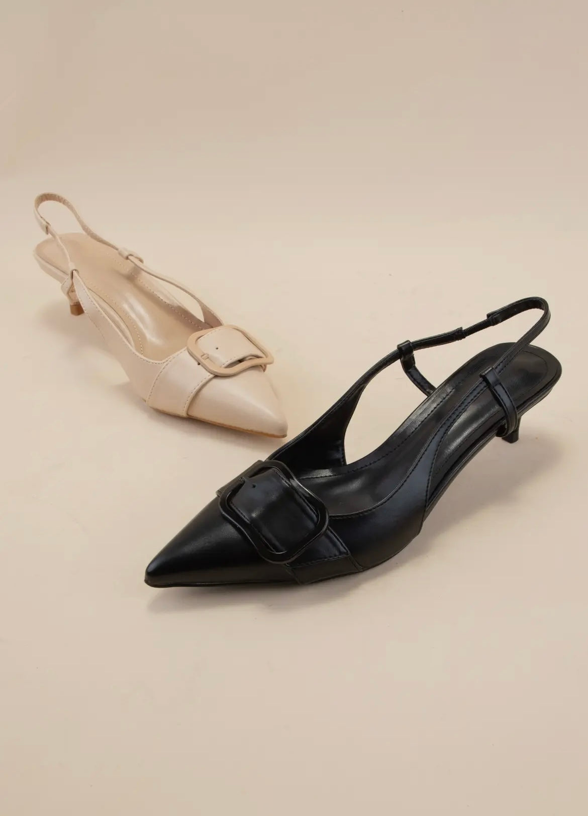 Cleo Kitten Heel - Black